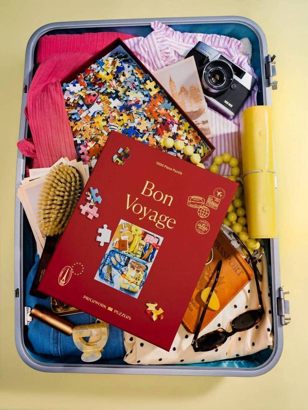 NEW PIECEWORK PUZZLES bon voyage 1000 piece puzzle in red